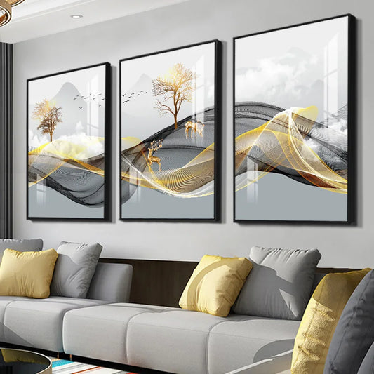 3 Pieces Nordic Luxury Wall Art