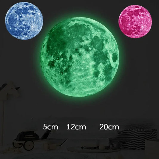 Aesthetic 3D Moon Wall Sticker